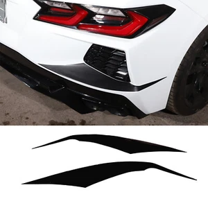 2PCS Rear Air Intake Overlay Graphic Decal Black Vinyl For 2020-2023 Corvette C8 - Picture 1 of 17