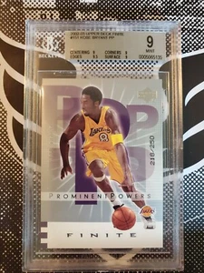 ! RARE POP 3 ! KOBE BRYANT BGS 9 Mint 2002-03 Upper Deck Finite PP 218/250 SP !  - Picture 1 of 2