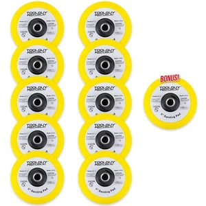 5" Low Profile Hook & Loop Sanding Backup Pad 5/8"-11 Threads (10 Pack +1 Bonus) - Picture 1 of 5