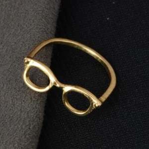 Handmade Goggles Design 925 Silver Gold Plated Women's Ring Summer Jewelry - Picture 1 of 9