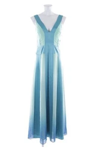 Dolce&Gabbana Dolce Gabbana Maxi Kleid Maxikleid S Türkis Blau Aqua Lang Seide - Bild 1 von 2