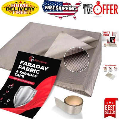 Легкий комплект ткани и ленты Faraday — идеально подходит для личных барьеров ЭМП - Изображение 1 из 4