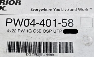 Cable de red de gel Superior Essex 22/4P PowerWise 1G 4PPoE Cat5E UTP OSP/50 pies - Imagen 1 de 11