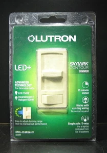 Lutron Skylark Contour Ivory LED+ Dimmer Switch for LED Bulbs CTCL-153PDH-IV - Imagen 1 de 1
