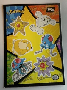 1999 Topps Pokemon Movie Edition Sticker Psyduck/Seel/Starmie/Staryu Black (A) - Picture 1 of 2