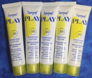 5 x Supergoop! Play LSF50 Everyday Lotion je 0,33 Unzen (abgelaufen: 2027) Reisegröße - Bild 1 von 3