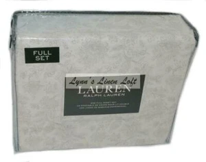 RALPH LAUREN Amara Grey Floral 4P FULL SHEET SET NEW COTTON GREY - Picture 1 of 3