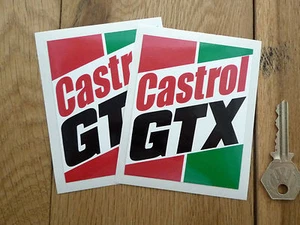CASTROL GTX Tall Oblong Style CAR STICKERS 3.5" Motor Oil Race Rally Racing Bike - Picture 1 of 1