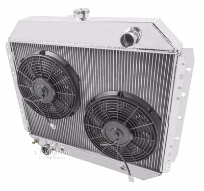 Ford Serie F 1966-79 y Bronco 1978-79 radiador de 2 núcleos, ventiladores de 12 pulgadas motor V8 Foto 1 de 4