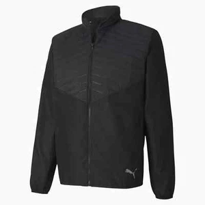PUMA Men's Run Favorite Puffer Jacket Lightweight Full Zip Black Windbreaker - Picture 1 of 3