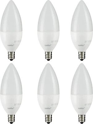 LED B11 Frost Torpedo Tip Chandelier Bulb 4.5W (40W) E12 30K Warm White - 6 Pack - Image 1 of 2