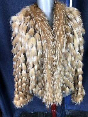 Jean Paul Gaultier WearABLE ART RUNWAY FEATHERWEIGHT 狐狸毛皮夹克 仅 ONE M — 第 1/4 张图片