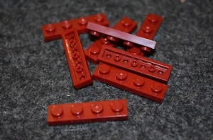 (8) ~ 1x4 Dark Red Standard Plate Bricks ~ New Lego Parts - Picture 1 of 1