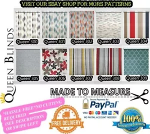 Roller Blind 'MADE TO MEASURE* EASY FIT Premium Patterned Custom Roller Blinds - Picture 1 of 14