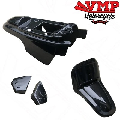 Kit de carenado de carrocería Yamaha PW50 PY50 guardabarros delantero trasero de plástico asiento tanque de combustible NEGRO Foto 1 de 4