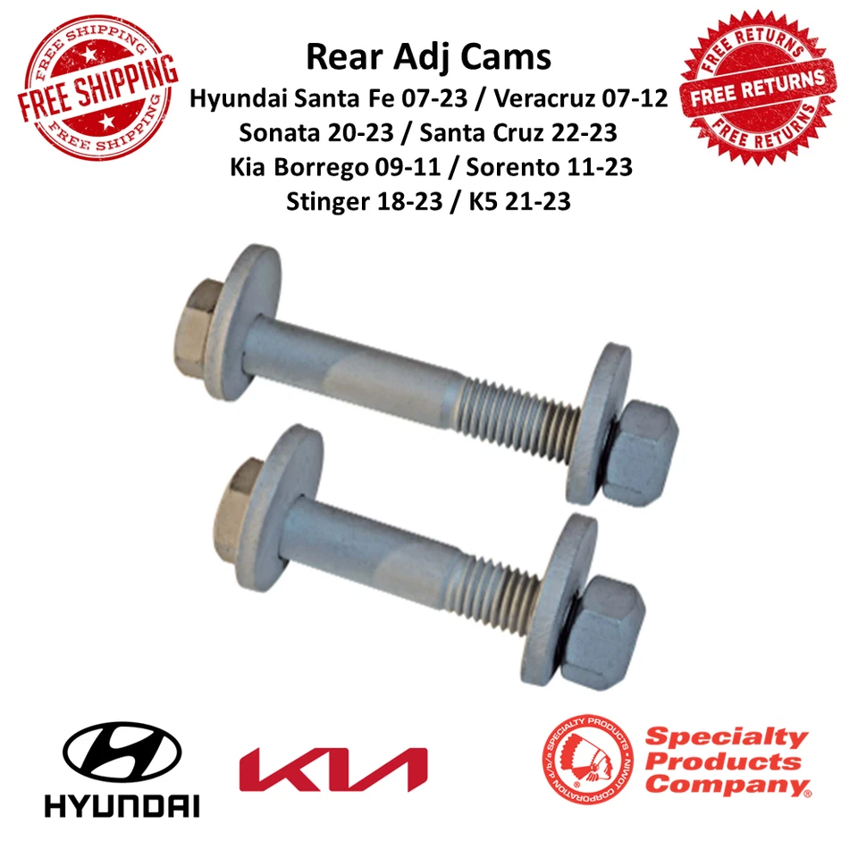 SPC Rear +/- 1.5 Degree Adj. Range Cam Pair For Hyundai Veracruz & Kia Borrego - Image 1 of 4