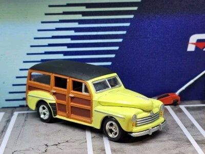 1:64 Hot Wheels Limited Edition 1948 48 Ford Woody Surf Wagon Woodie Yellow Wood - Image 1 of 4