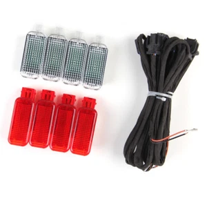 8Pcs Door Panel Warning Light & Cable Kit Fit For AUDI A4 A6 A8 - Picture 1 of 10