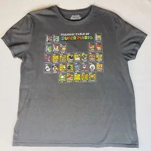 Periodic Table Of Super Mario T-Shirt - Large - 60% Cotton 40% Polyester - Picture 1 of 6