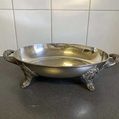 Vintage Oval Shaped Art Nouveau Serving Tray With Matching Feet 36 x 22 x 8cm - Image 1 of 4