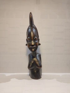 Buste de femme africaine nue, Bois sculpté, Ebène ? - Picture 1 of 9