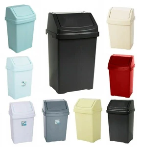 Plastic Swing Bin 50 15 25 8 Litre Home / Office / Kitchen Rubbish Waste Dustbin - Picture 1 of 10