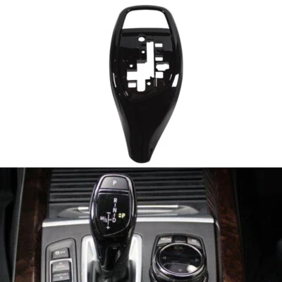 Cubierta de perilla de cambio de marchas negra brillante para BMW X6 F16 2015 2016 2017 2018 2019 Foto 1 de 4