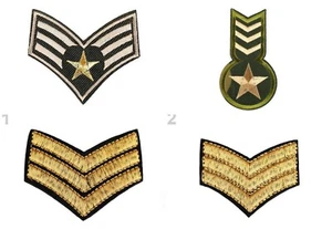 Schulterklappe Militaria Aufbügler Applikation Bügelbild Aufnäher Patch - Picture 1 of 6