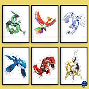 Pokemon Legendary Children's Bedroom Wall Art Poster Print Picture Gift A5 A4 A3 - Picture 1 of 7
