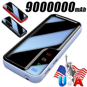 9000000mAh Portable Power Bank 2USB Fast Charger Battery Pack for Mobile Phone