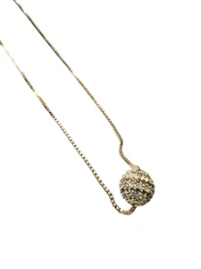 Iconic Henri Bendel goldtone and crystal ball pendant . Free shipping - Picture 1 of 2