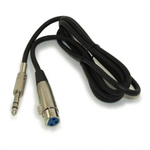 Cable de micrófono 6 pies XLR 3P hembra a 1/4 pulgadas TRS (audio equilibrado) macho - Imagen 1 de 2