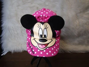 Disney Kids Baseball Hat for Girls 2-4, Minnie Mouse Pink with Raised ears cap - Picture 1 of 4