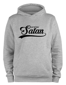 Sudadera con capucha Styletex23 para hombre alabanza Satanás, granizo, diversión - Imagen 1 de 6
