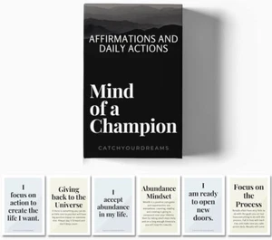 Mind Of A Champion - Motivational Cards for Mens Affirmations and Daily Action - Picture 1 of 7