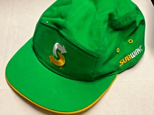 Subway Crew Employee Hat 5 Panel Logo Embroidered Snapback Cap NEW - Picture 1 of 4