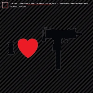 I LOVE MY MAC10 DieCut Decal Sticker mac-10 - Foto 1 di 1