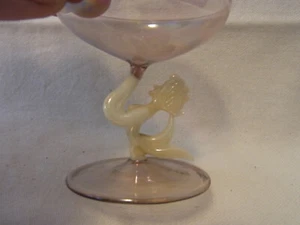 Likörglas Meerjungfrau mundgeblasen Lauscha Bimini Glas Vintage Deutsch #W/O1 - Bild 1 von 8