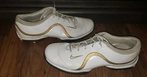Nike Womens Golf Shoes Water Resistant Champ Gold and White Size 10 - Picture 1 of 7
