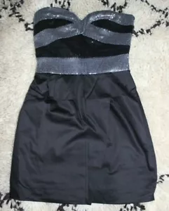 SOAKED IN LUXURY Sequin Details Wrap Bandeau dress Size S - Picture 1 of 5