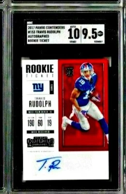 2017 Panini Contenders Travis Rudolph Autographed Rookie Ticket SGC 10 Auto/ 9.5 - Image 1 of 2