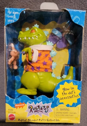1998 Mattel Rugrats Reptar Slumber Party Collectible Figure Doll Sealed In Box Cover