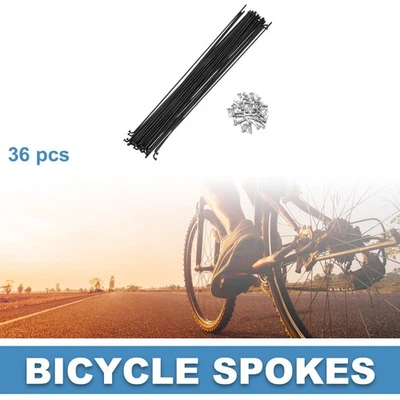 Radios para bicicleta 14G 250MM radios para bicicleta de montaña acero negro 36 piezas Foto 1 de 4