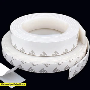 Weiß Selbstklebend Silikongummi Rutschfeste Pads Dichtung Vollgumm Gummistreifen - Picture 1 of 8