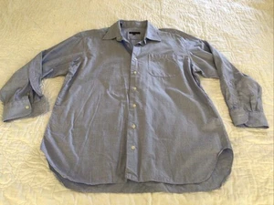 Robert Talbots Mens Shirt Size 17-33 Long Sleeve Button Up Blue Plaid - Picture 1 of 4