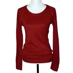Sacred Threads Women’s Acrylic Raglan Crewneck Sweater, Red Size S - Picture 1 of 4