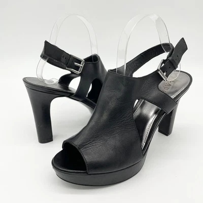 Ralph Lauren LRL Mujer Synthia Tacones 9.5 Peep Toe Slingback Silencioso Lujo Elegante Foto 1 de 4