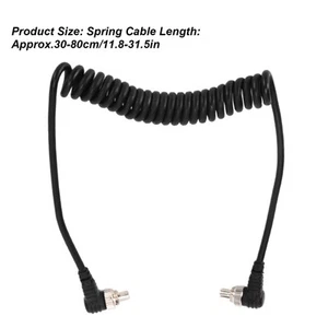 2Pcs Camera Flash Synch Pc Cord Male To Male Speedlite Spring Cable Univer BUU - Picture 1 of 12