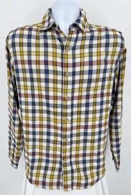 Camisa de franela pequeña para hombre Marmot con botones negra amarilla a cuadros manga larga Foto 1 de 4