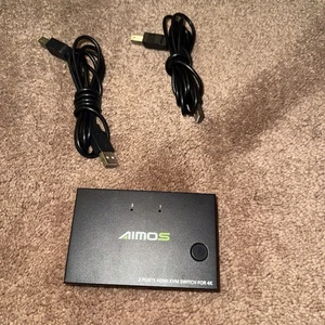 Aimos KVM HDMI Switch 2 Port 4K@60Hz USB Cable AM-KVM201 - Afbeelding 1 van 5